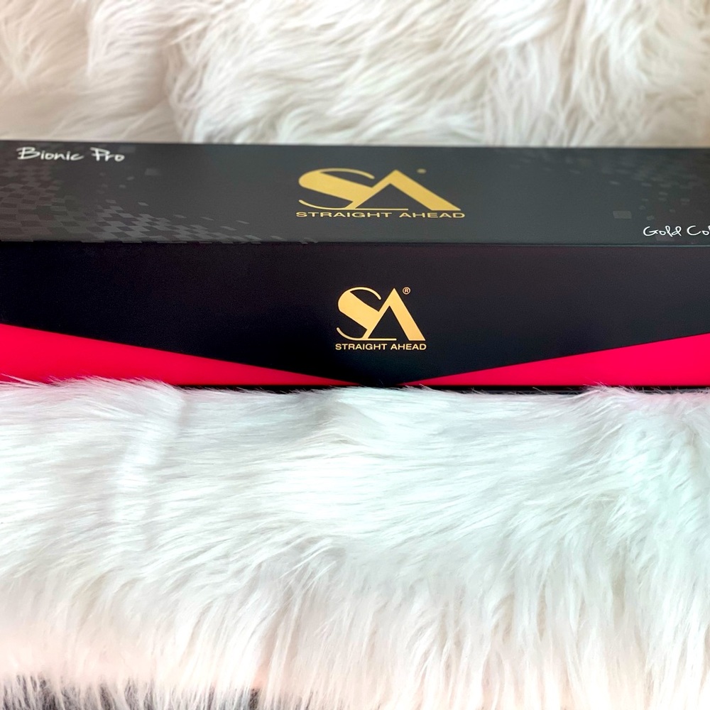 SA Bionic Pro Ceramic Hair Straightener/ Flat Iron by Straight Ahead pink NEW - Picture 2 of 5